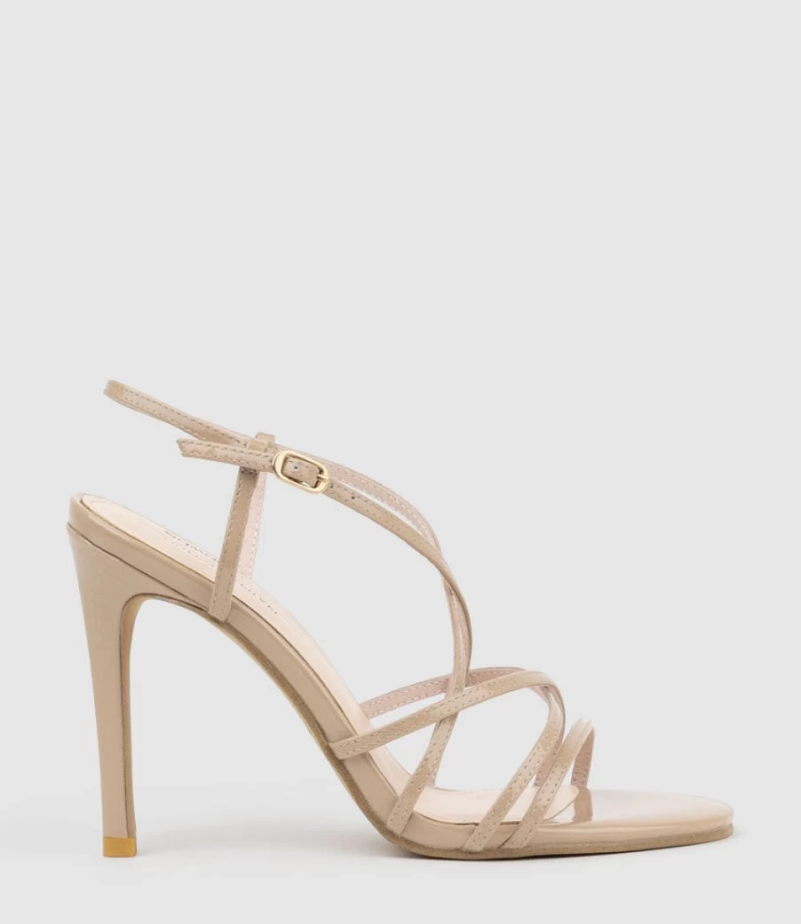 Edward Meller Women's Willa100 Nude Patent Leather Strappy Sandals