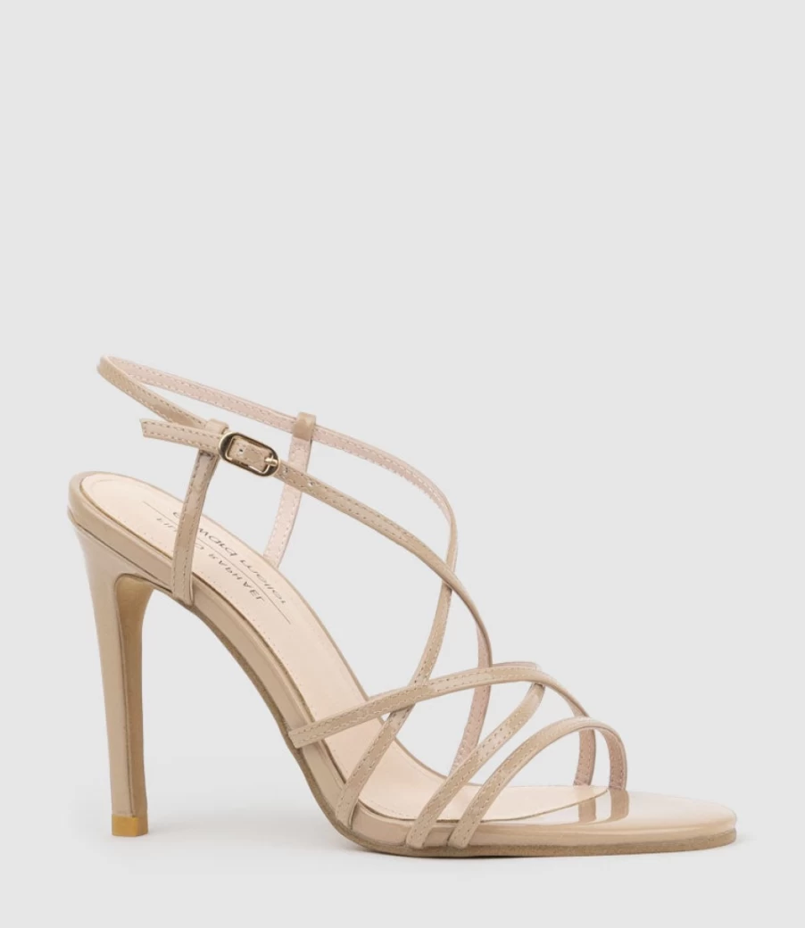 Edward Meller Women's Willa100 Nude Patent Leather Strappy Sandals