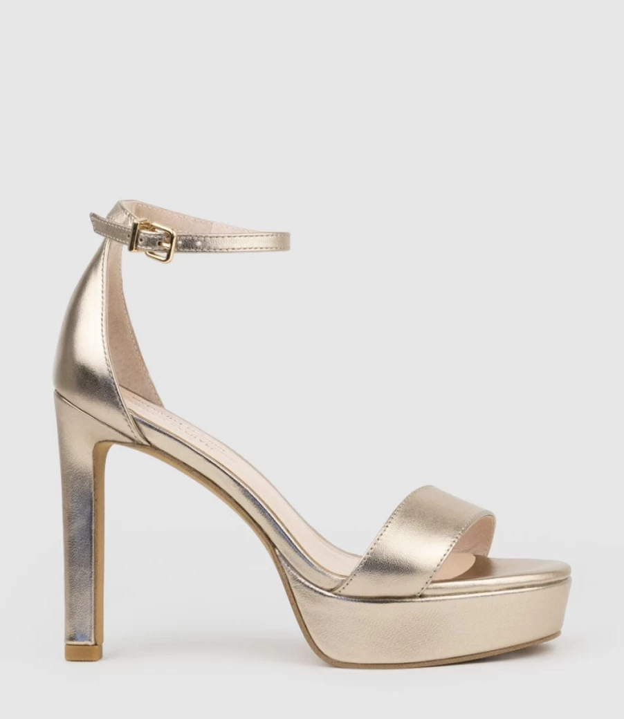 Edward Meller Women's Sydney110 Rose Gold Single Strap Platform Sandals