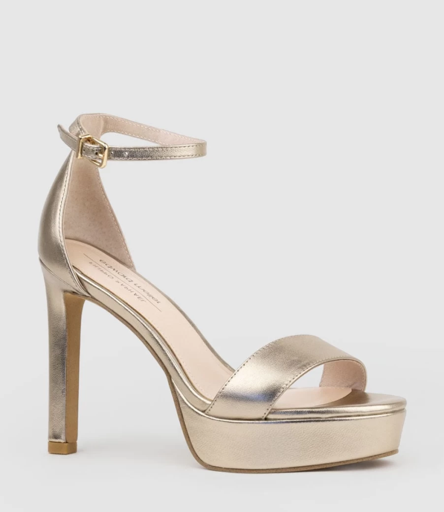 Edward Meller Women's Sydney110 Rose Gold Single Strap Platform Sandals