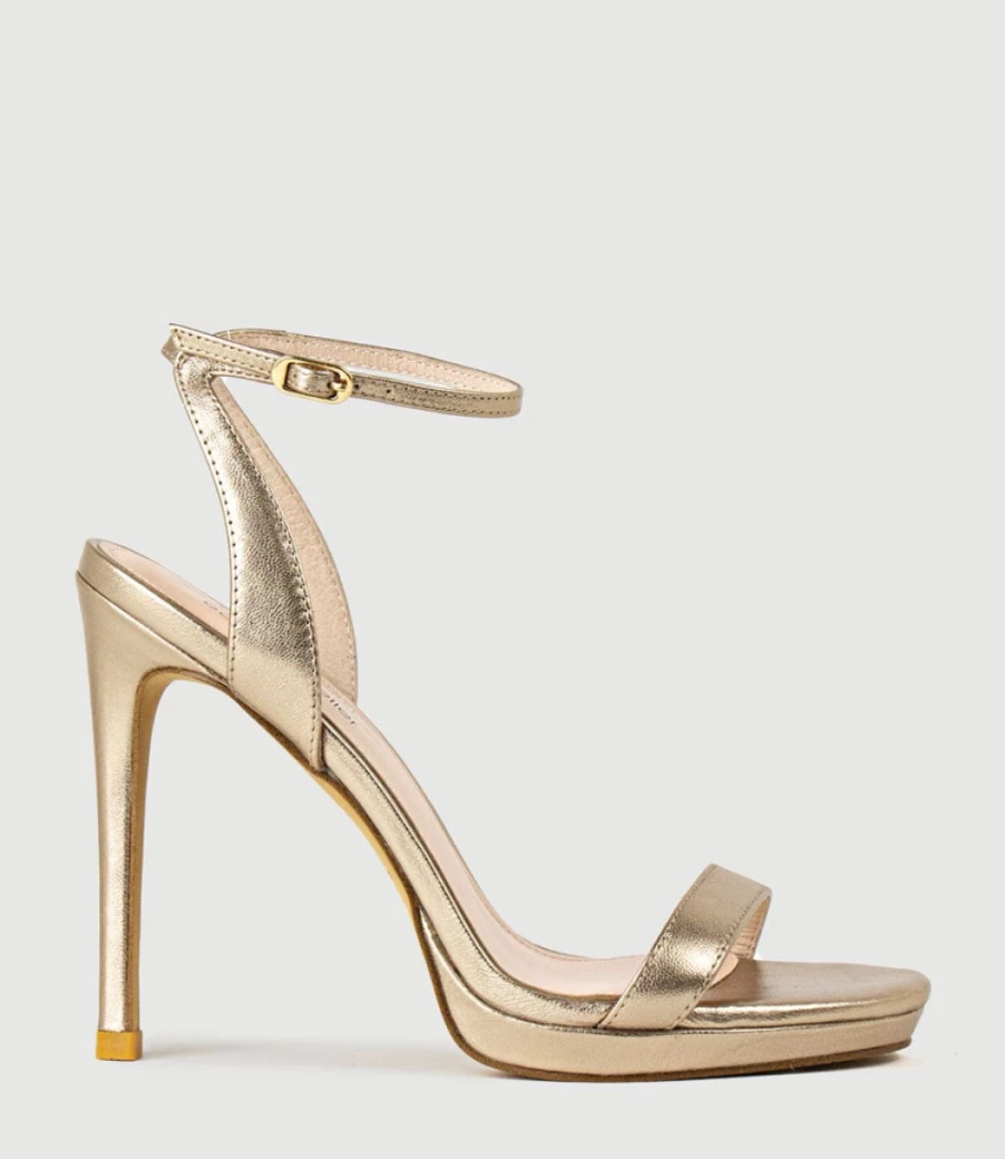 Edward Meller Women's Whisper110 Single Strap Rose Gold Platform Sandal