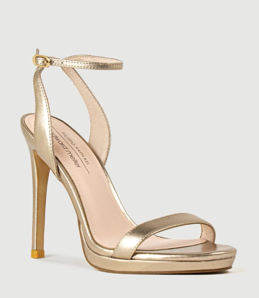 Edward Meller Women's Whisper110 Single Strap Rose Gold Platform Sandal