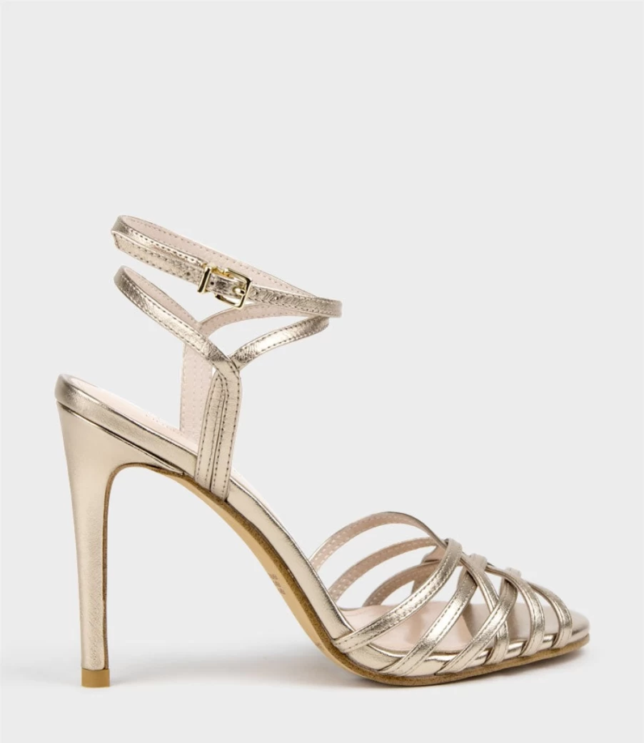 Edward Meller Women's Wilder100 Rose Gold Strappy Sandals