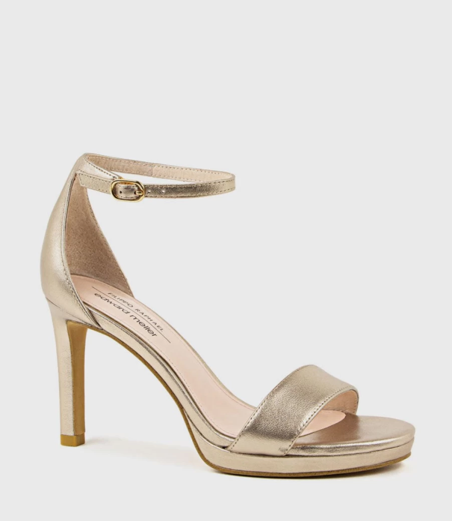 Edward Meller Women's Sylvia90 Rosegold Platform Sandals