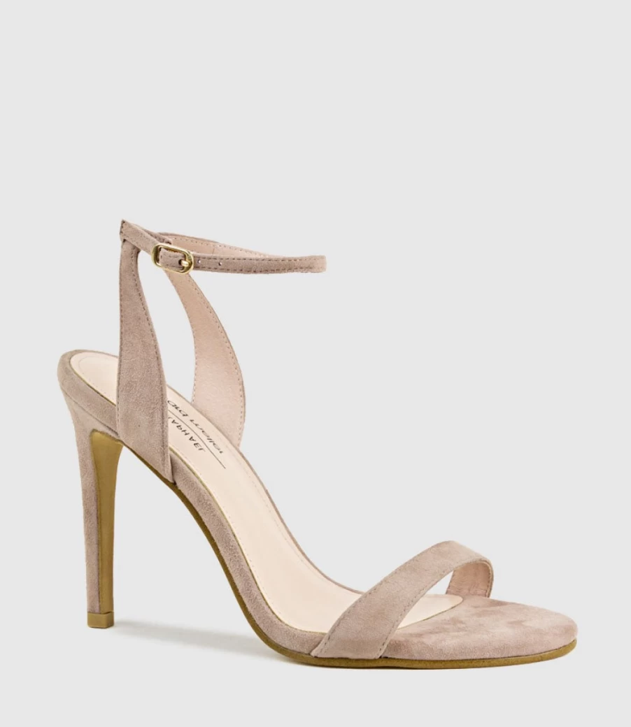 Edward Meller Women's Wisp100 Single Strap Suede Sandals in Nude