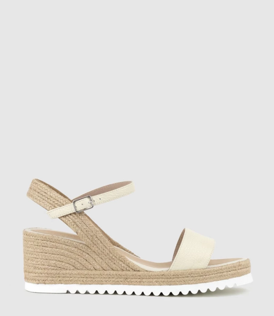 Edward Meller Women's Off-White Mylo Single Strap Espadrille Sandals