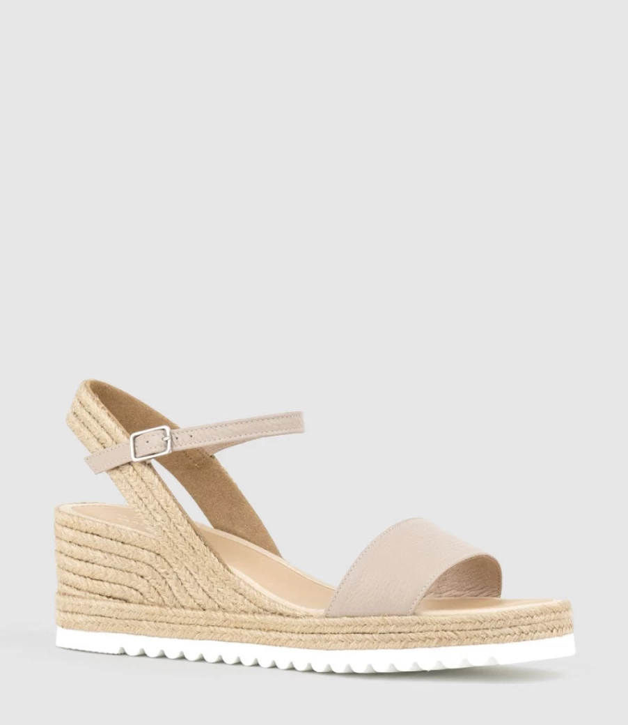 Edward Meller Women's Taupe Mylo Single Strap Espadrille Sandals
