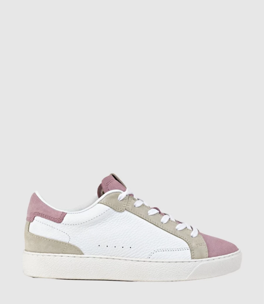 Edward Meller Women's Josette Pink Combo Accent Sneakers