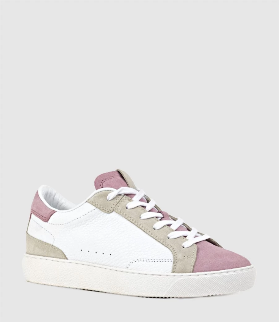 Edward Meller Women's Josette Pink Combo Accent Sneakers