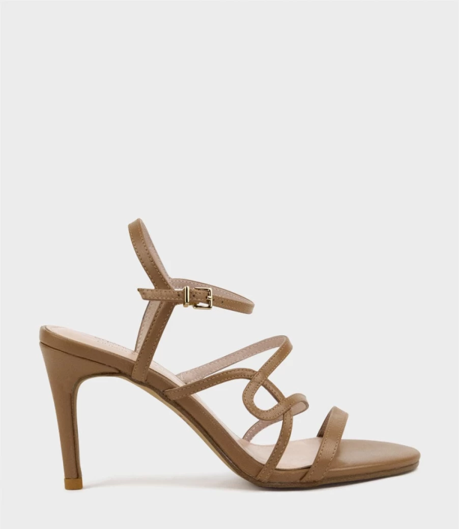 Edward Meller Women's Sissy85 Tan Strappy Sandals