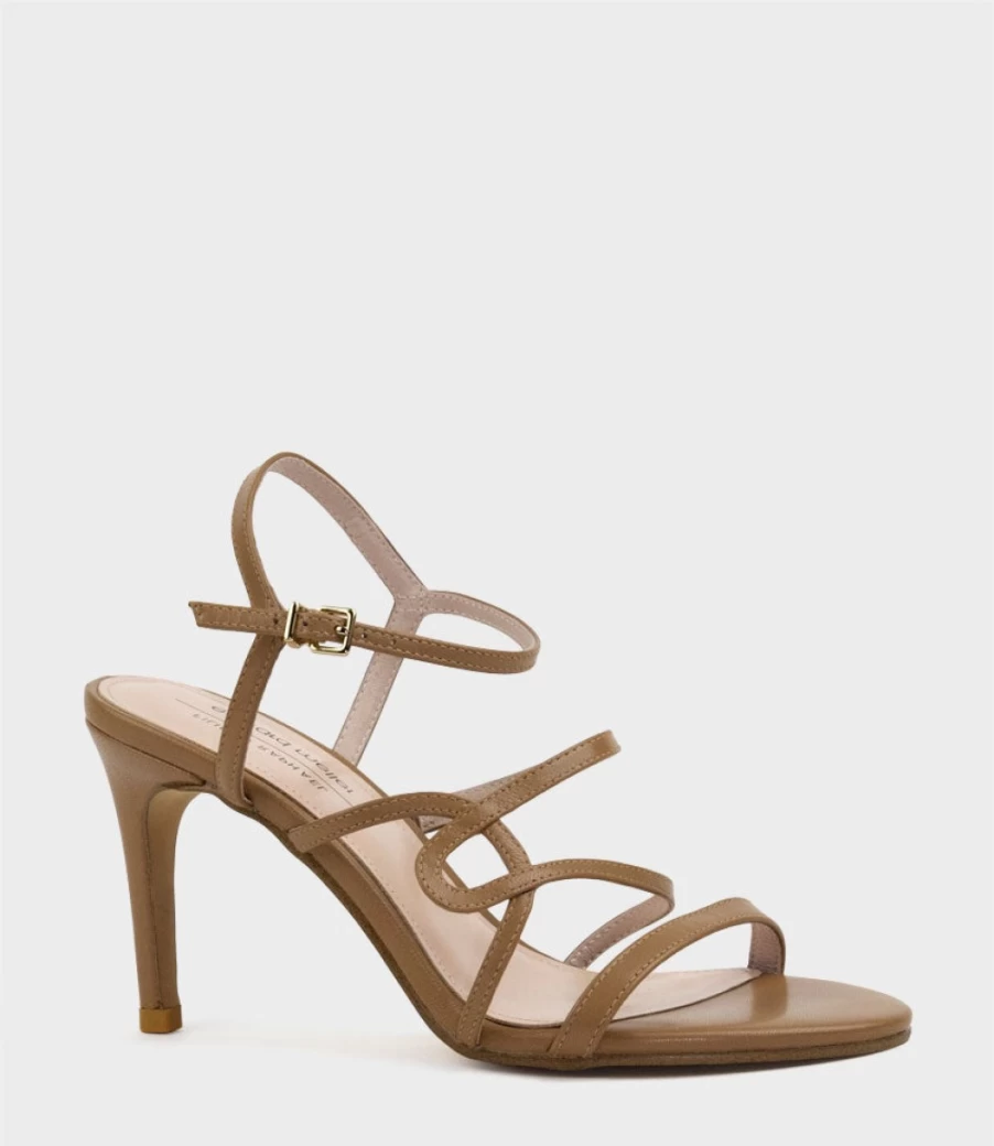 Edward Meller Women's Sissy85 Tan Strappy Sandals