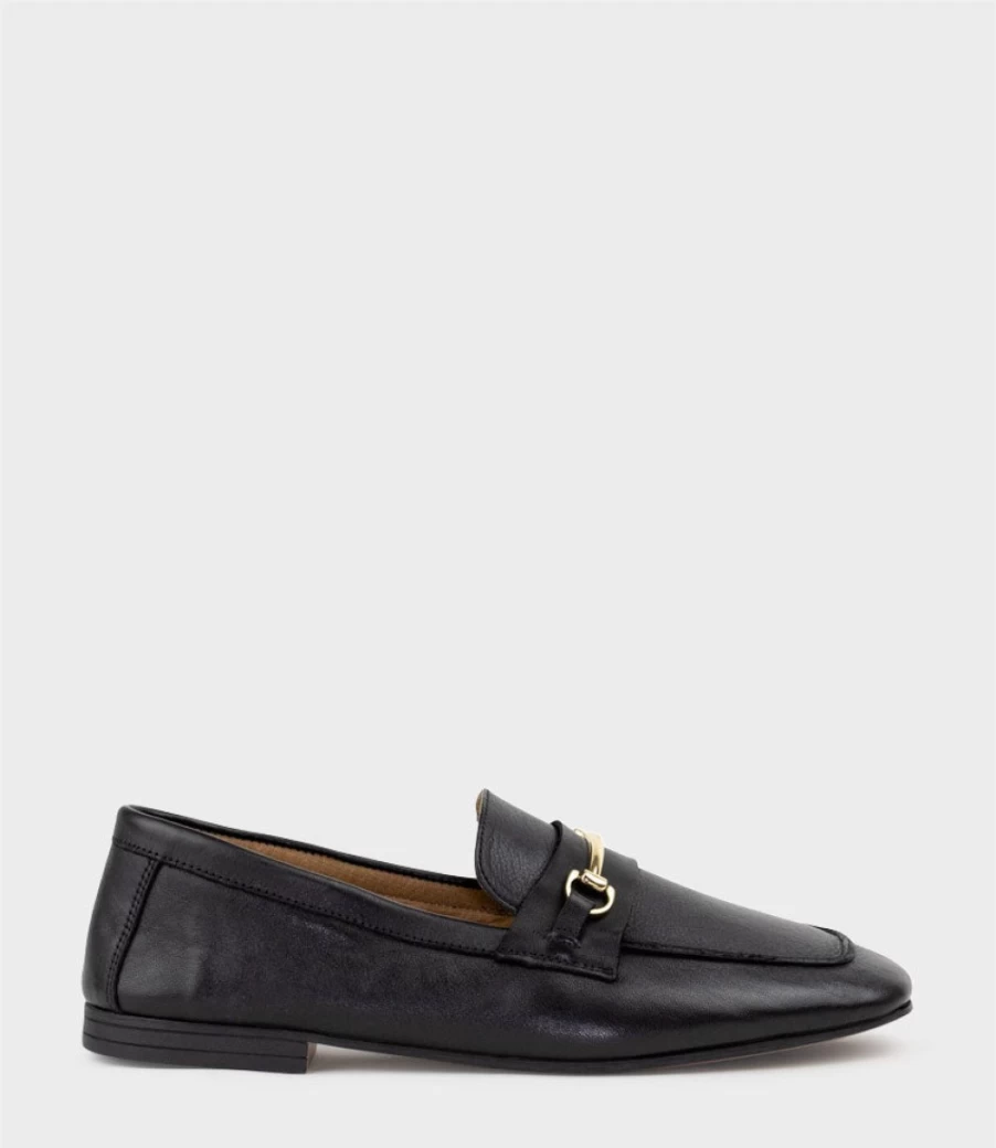 Edward Meller Women's Gerard Black Moccasin Shoes