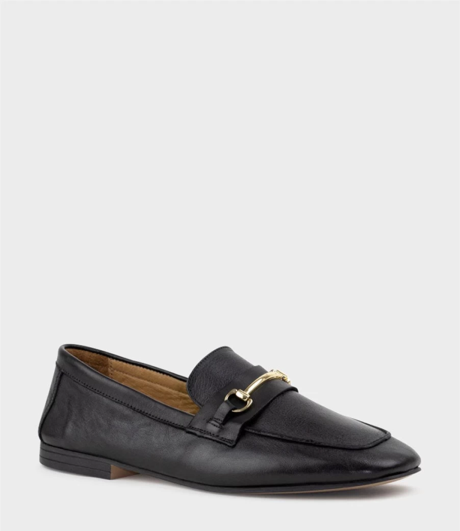 Edward Meller Women's Gerard Black Moccasin Shoes
