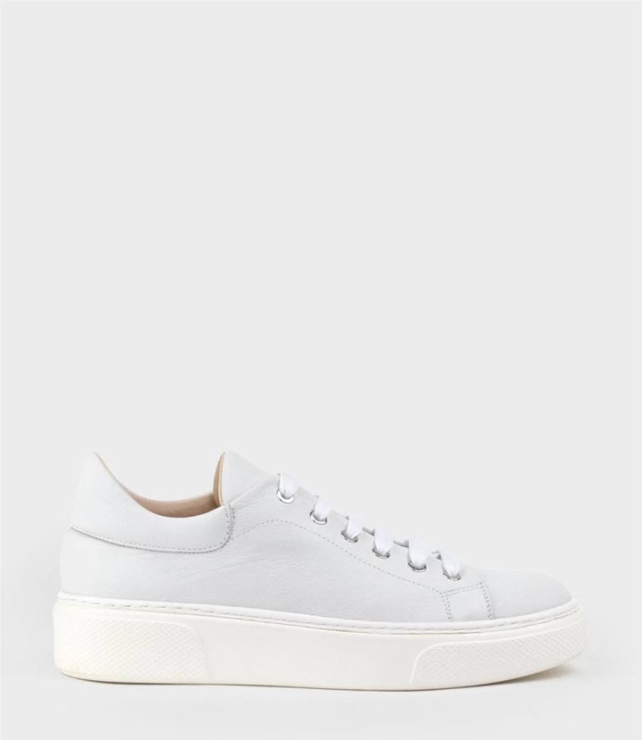 Edward Meller Women's Joslyn White Sneakers – Comfortable Casual Shoes