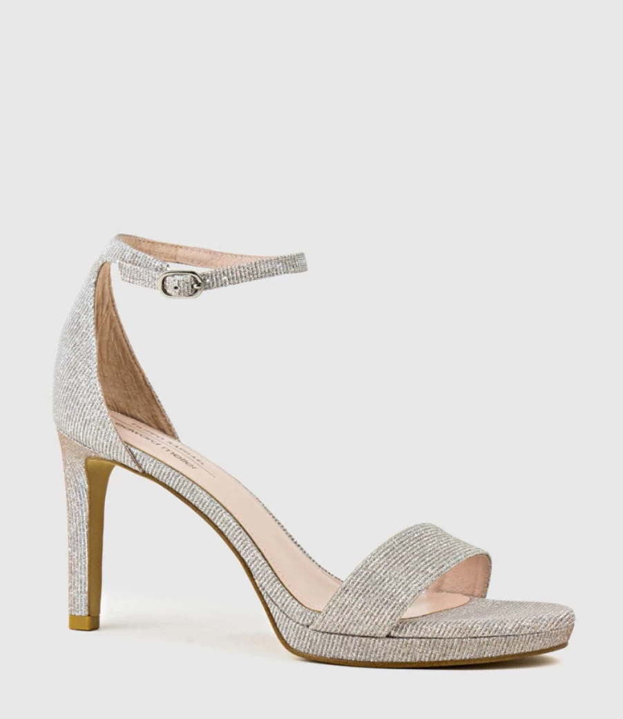 Edward Meller Women's Sylvia90 Silver Ritz Platform Sandals