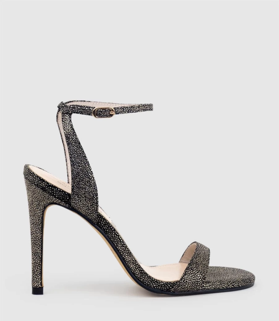 Edward Meller Women's Wisp100 Single Strap Sandals - Gold Speckle Comfortable Casual Footwear
