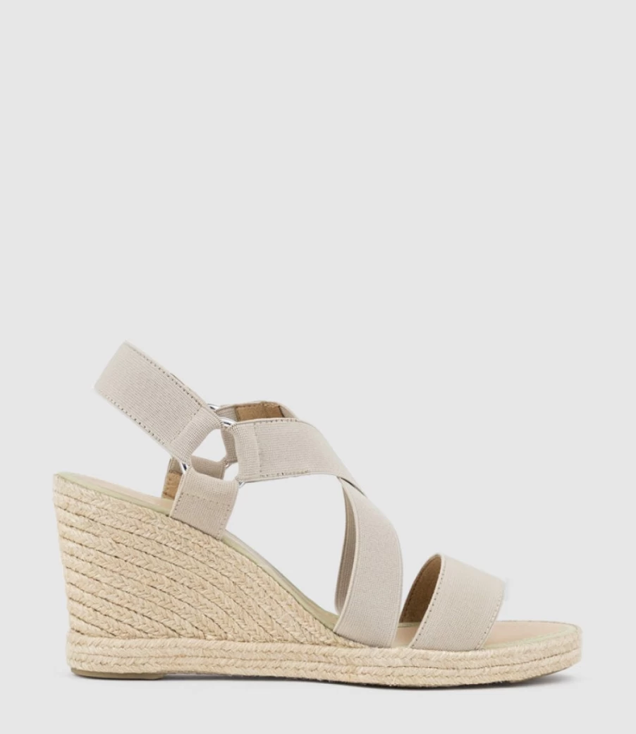 Edward Meller Women's Miria Natural Elastic Crossover Espadrille Shoes