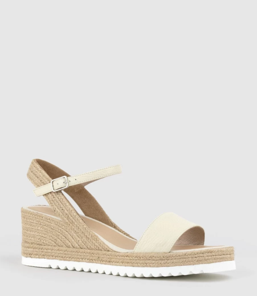 Edward Meller Women's Mylo Single Strap Offwhite Espadrille Sandals